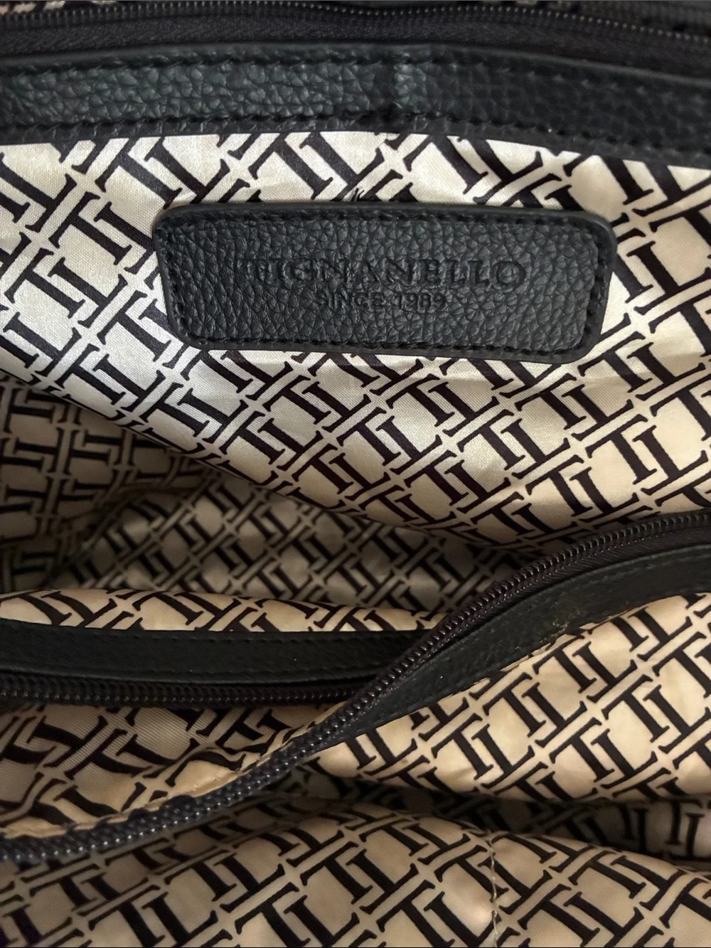 Tignanello Everyday Two-Tone Tote Bag in Beige and Black